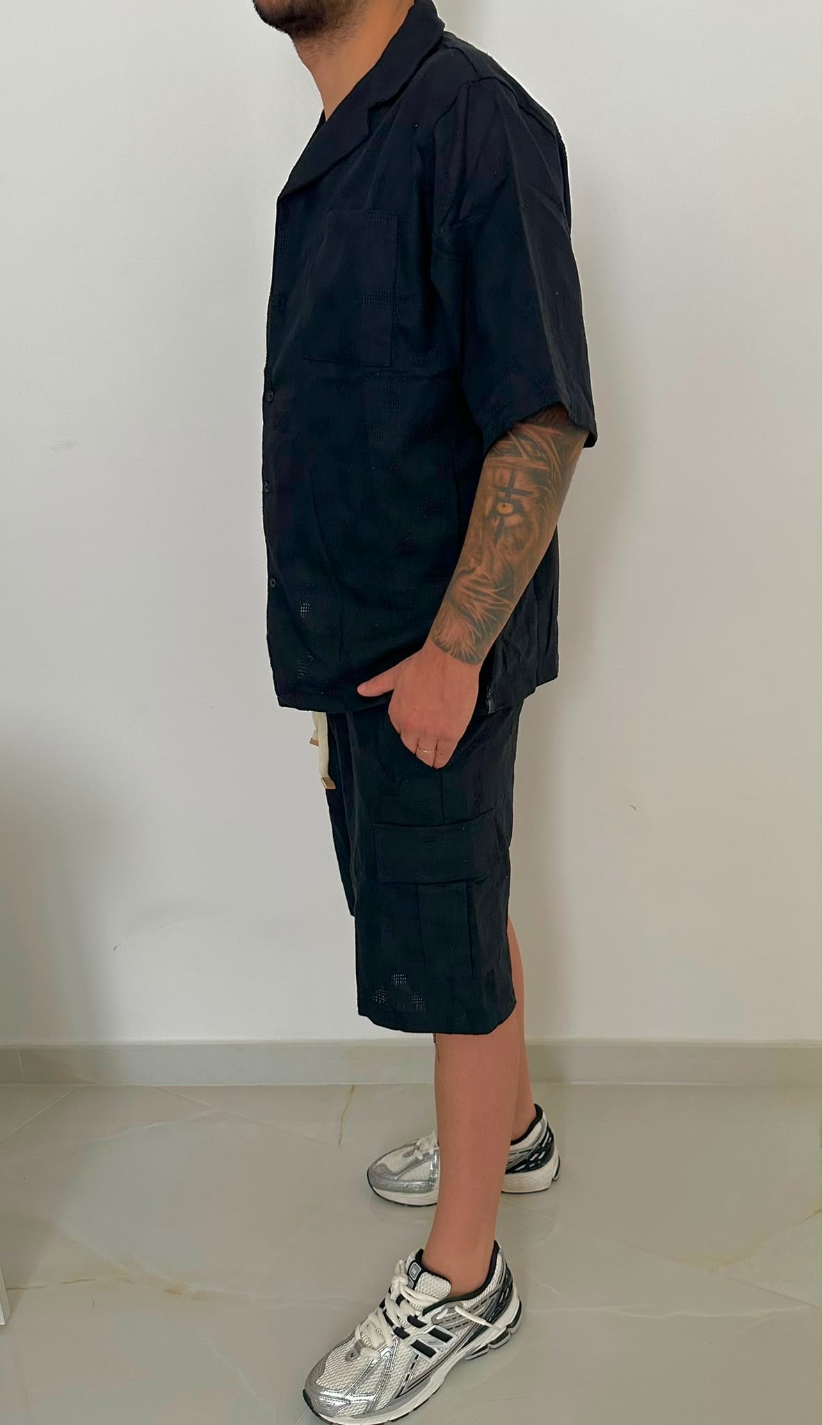 Completo Cargo Oversize Nero
