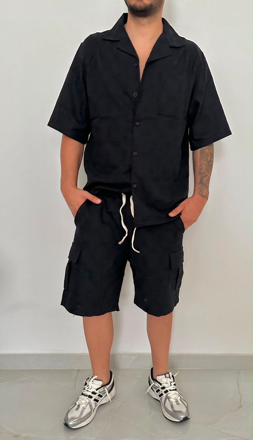 Completo Cargo Oversize Nero