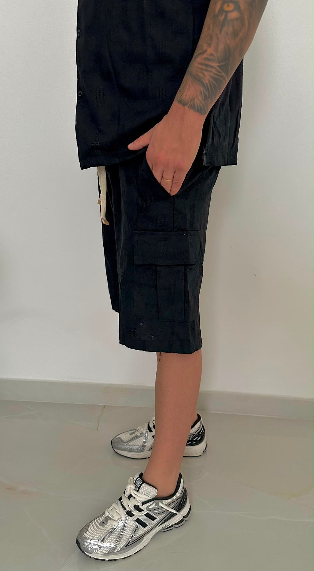 Completo Cargo Oversize Nero
